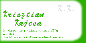 krisztian kajcsa business card